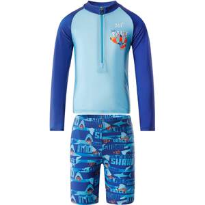 361 degrees children's swimsuit boys long -sleeved swimsuit boys split bodies swimsuit swimwear swimwear swimming trunks set
