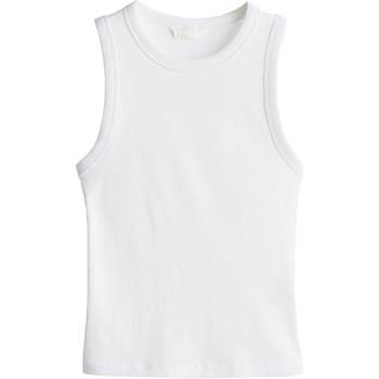 HM women's vest suspender autumn ribbed soft and comfortable sleeveless white vest 1250800