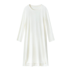 
Neiyin nightgown with breast pad for women in spring and autumn 2025 new base mid-length loose large-size home clothes pajamas