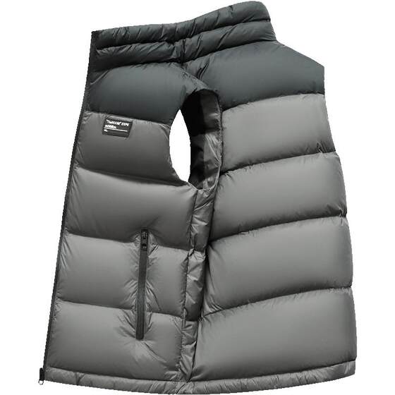 
Snow Flying down vest men wear 2025 autumn new stand collar fashion middle-aged and young people in autumn and winter warm thick vest