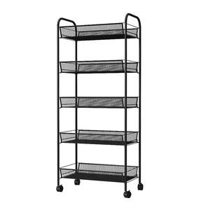 The kitchen shelf is a multi -layer of mobile home small cart, vegetable basket vegetable basket toy storage artifact