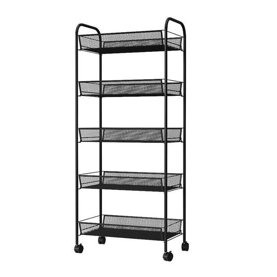 The kitchen shelf is a multi -layer of mobile home small cart, vegetable basket vegetable basket toy storage artifact