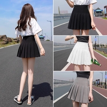 Academy style pleated short skirt for women in spring 2024, new high waisted and slim looking, popular A-line skirt ins