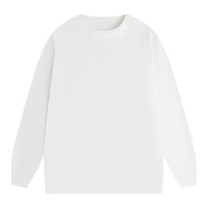 
High-end 280g! Men's foreign trade twill fleece with loose small stand collar long sleeve T-shirt base shirt