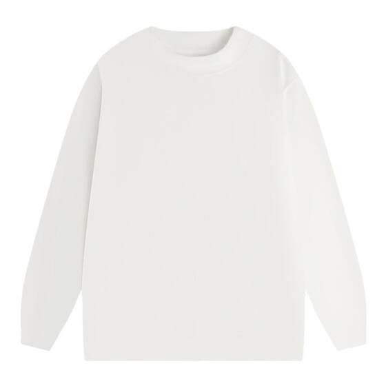 
High-end 280g! Men's foreign trade twill fleece with loose small stand collar long sleeve T-shirt base shirt