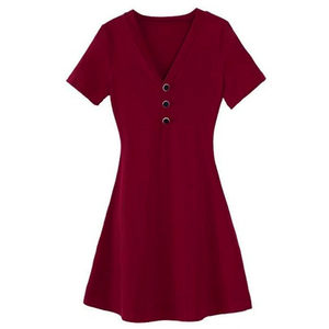 
Fashionable dress for women 2025 summer new style of royal sister style slim waist tight V-neck hip A-line skirt trendy