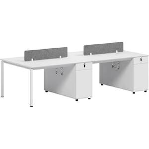 
Staff office desk chair combination white simple modern four-person 2 employee booth work station 4 office desk office