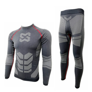 Exporting German men's sweat -dried fast -drying outdoor fitness running sports tight clothing long -sleeved skiing set
