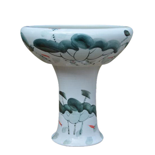 景徳鎮 陶磁器 金魚鉢 - 円筒韻