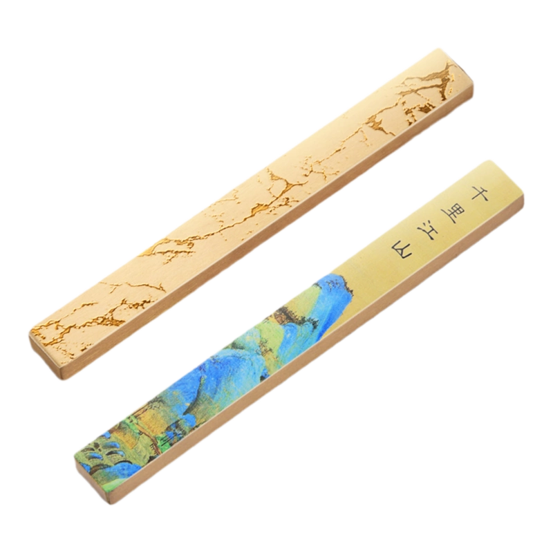 銅製 百富鎮尺 百福鎮尺 文房四宝 書法 画圧尺一対 装飾品 工芸品 美術品 銅製 百富鎮尺 百福鎮尺 文房四宝 書法 画圧尺一対 装飾