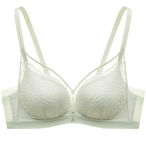 
Maniform's new summer comfortable and breathable hole cup sexy push-up lace bra without steel ring underwear