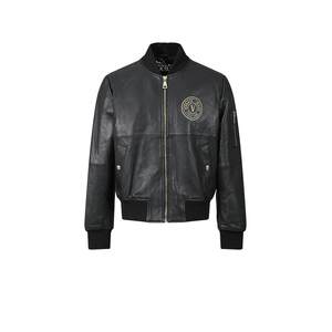 
[Self-operated] Versace Jeans Couture men's lambskin retro zipper leather jacket genuine leather