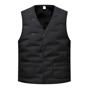 
Hengyuan Xiangcaiyang new winter style plus velvet and thickened cotton vest for men, middle-aged and elderly dads, large size warm inner vest