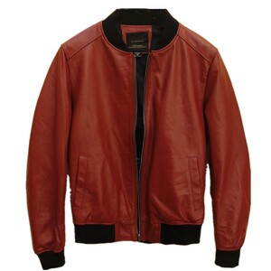 
Pakistan imported NAPPA sheepskin without belly bags good product style good leather leather jacket men's leather baseball uniform