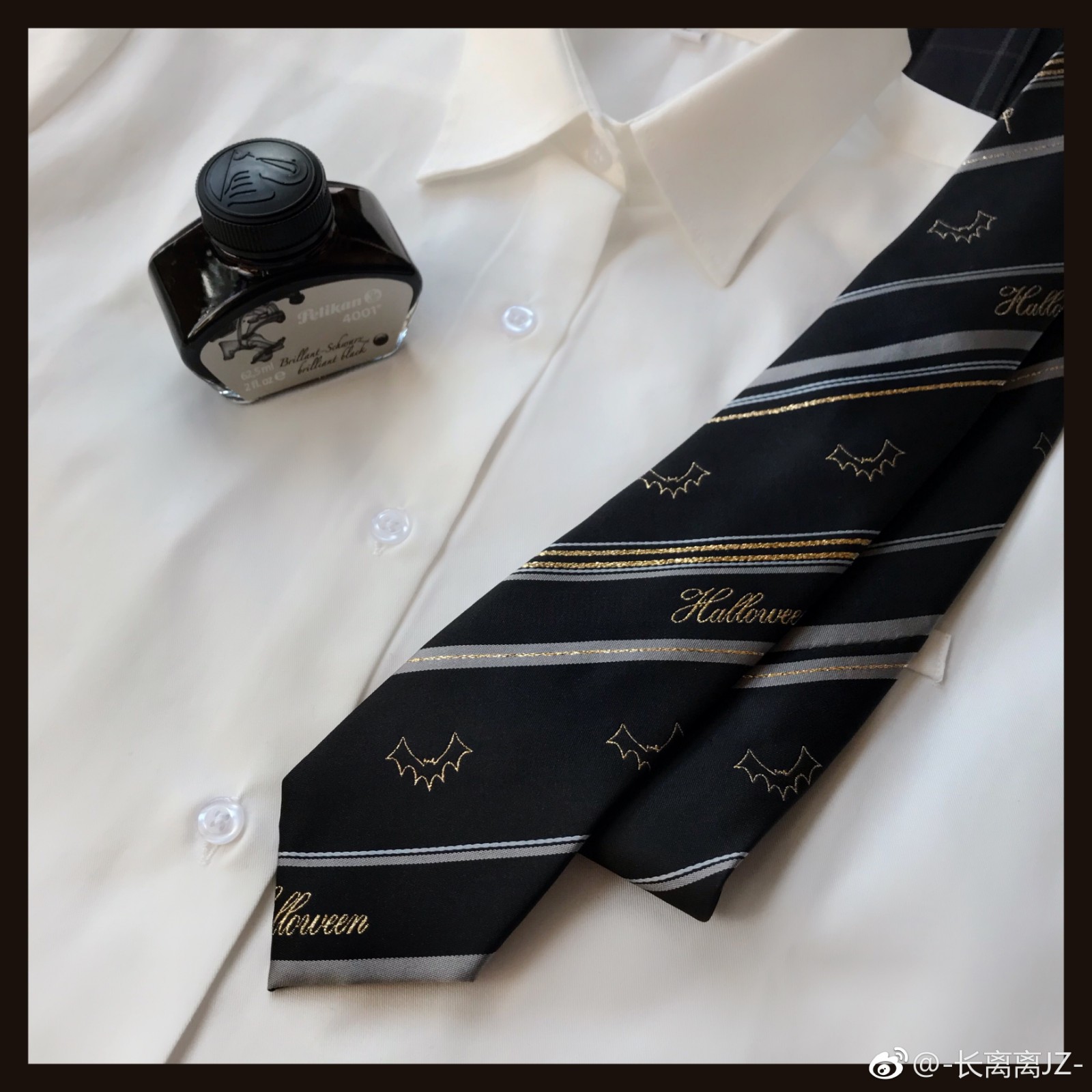 【潘特维拉】小蝙蝠 烫金版JK/DK制服原创设计领带领结水衬衫配件