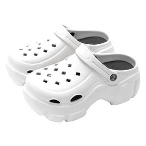 
Lidani thick-soled hole shoes women's summer wedding wedding yarn artifact sponge cake heightening heel beach sandals and slippers