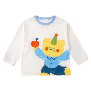 
Dudujia children's t-shirt baby spring long-sleeved tops girls cartoon spring clothes boys clothes baby children's clothing trendy