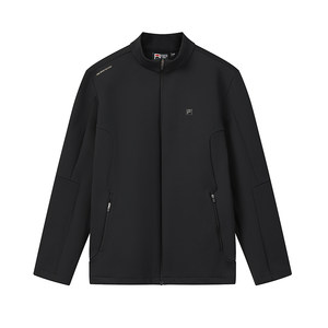 
FILA official men's knitted long-sleeved jacket 2026 spring new casual simple warm stand-up collar top