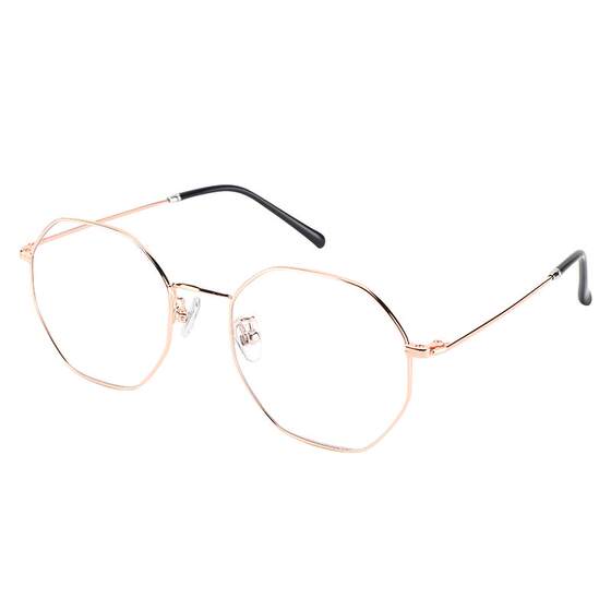 Doctoral glasses Ouqi Blu -ray Radiation Computer Parse Female Polygon Frame Platform Flat Meritability Divisible Male