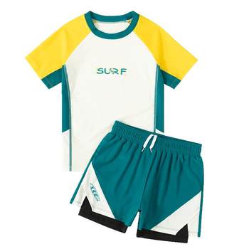 Children's swimsuits, boys' split quick-drying training swimsuits
