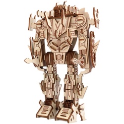 Wooden Diy Boy Toy Educational Building Blocks Hands-on Assembly Sci-fi Robot Model Bumblebee Puzzle Gift