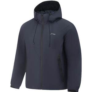 
Li Ning Jacket Fitness Series Men's reflective warm hooded windproof loose simple comfortable cotton jacket