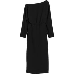 
HM Women's Dress Spring Fashion One-Shoulder Crepe Mid-Length One-Shoulder Long Dress 1197149
