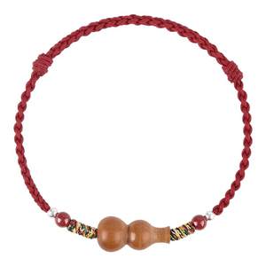 
Peach wood gourd bracelet, birth year red bracelet, exorcism, small red rope, wooden safety anklet, women's 2026 woven bracelet