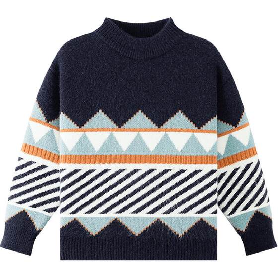 
Zuoxi Boys Sweater Winter Clothes Children's Diamond Knitted Sweater Autumn and Winter 2026 New Warm Boy Tops Children's Clothes