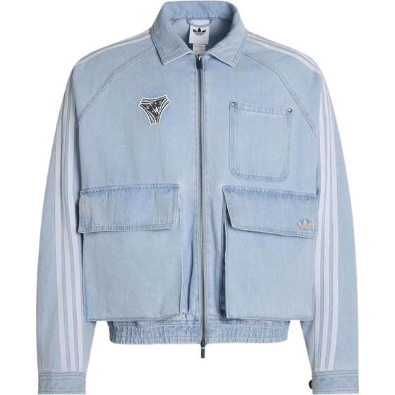 
Top adidas Adidas clover men's DENIM JA sports fitness jacket coat KX4824