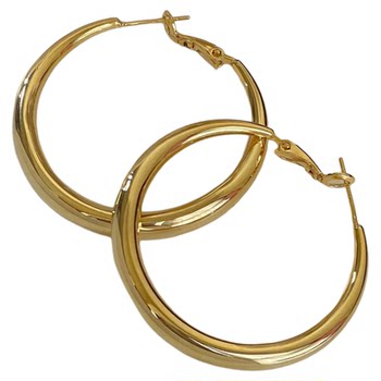 Dazzling Zhao Lusi Xu me dazzling same style plain hoop earrings mosquito coil disc ear clip earrings earrings women's earrings