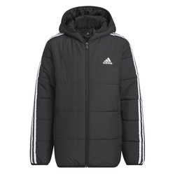 Adidas Adidas Official Light Sports Boys' Winter New Three-stripe Warm Sports Hooded Cotton Jacket