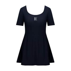 
BE Fan De'an little black dress series women's one-piece swimsuit with breast pads fashion conservative high-end beautiful hot spring swimming