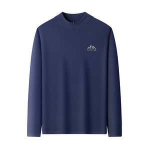 
Woodpecker double-sided German velvet sweatshirt for men in autumn and winter thickened bottoming shirt to keep warm and paired with a solid color half turtleneck long-sleeved T-shirt