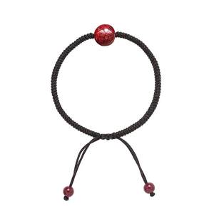 
Natural Cinnabar Bracelet Couple Men's and Women's Bracelet Crystal Sand Translucent Original Simple Art Showing Hand White P154