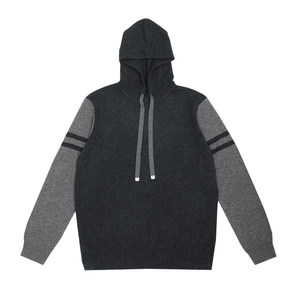 
Deer King 100% cashmere sweater men's casual trendy hooded knitted sweatshirt sweater warm base spring new product