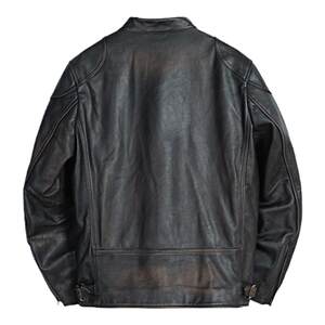
[Same style as Ji Huanbo] MCS men's clothing comes from Marlboro cowhide genuine leather leather jacket distressed motorcycle jacket
