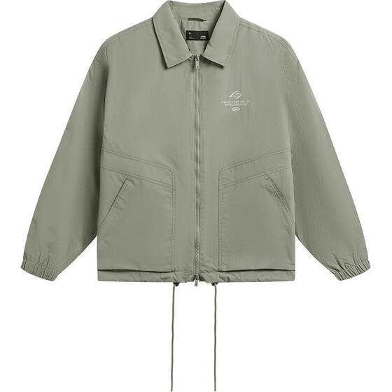 
Li Ning Jacket Men's 26 Spring New Loose Loose Couple's Top Retro Lapel Coach Jacket Sports Windbreaker
