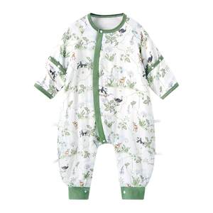 
European pregnancy Xiaoqingxin sleeping bag for babies, bamboo cotton gauze for all seasons, baby anti-kick quilt, children's split-legged spring and autumn thin section