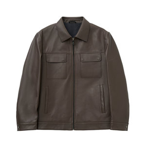 [雷军同款皮衣]乔顿男装26年春季真皮皮夹克羊皮商务休闲翻领外套