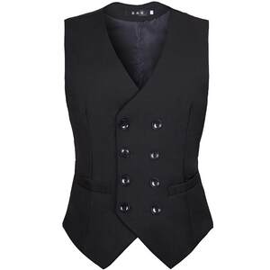 Suit vest, men's high-end trendy spring and autumn oversized British style double breasted casual suit, jacket, men's vest