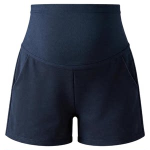 Maternity shorts for summer thin style wear low waist wide-leg casual air cotton stretch pants loose base sports pants
