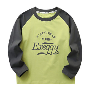 
Boys' long-sleeved T-shirt 2026 spring and autumn children's clothing for older children new boys' letter printed raglan bottoming shirt