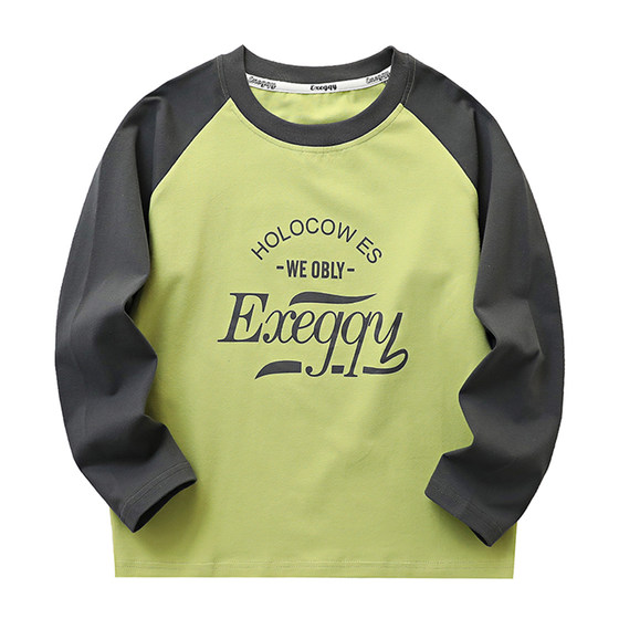 
Boys' long-sleeved T-shirt 2026 spring and autumn children's clothing for older children new boys' letter printed raglan bottoming shirt