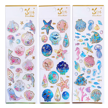 Crystal Bioshell Dolphin Whale Handmade Sticker
