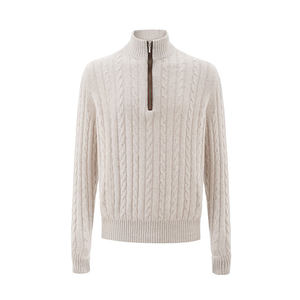 
SEE ALSO {Sheepskin Cashmere} American retro half-zip sweater old money winter cable sweater for men