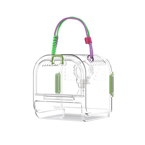 It is suitable for small back bags, hamsters with cage gold silk bears, transparent outbound honey bags 鼯 out of cage portable breathable supplies
