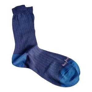 
Qingdao foreign trade export US order men's gentleman socks summer thin mercerized cotton vertical striped mid-tube socks black