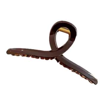 
Simple temperament grab clip for women 2025 new winter high-end hair clip on the back of the head large shark clip plush headwear