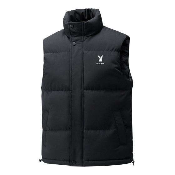 
Playboy Down Cotton Vest Men's Winter Jacket Handsome Casual Vest Cotton Jacket Plus Velvet Warm Couple Vest
